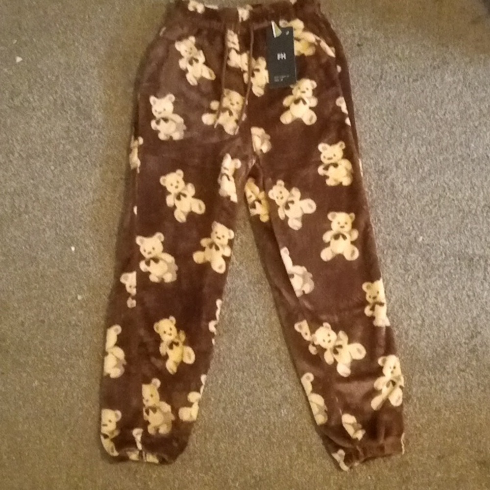Women's soft fleece Teddy Bear pajama pants